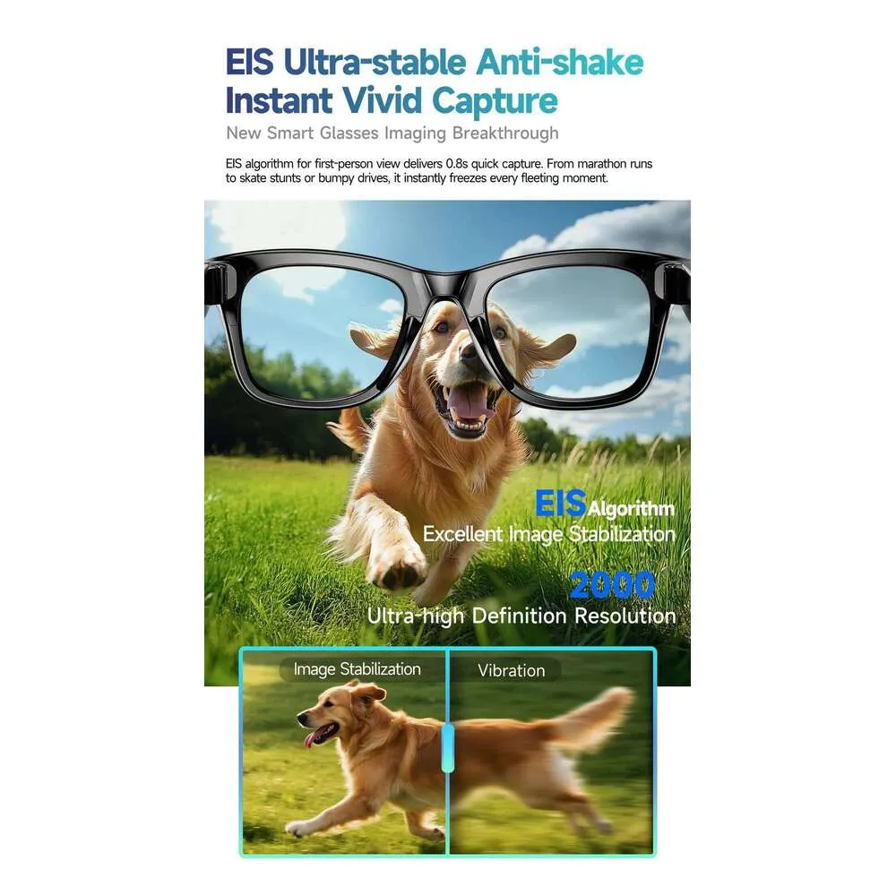 Occhiali intelligenti Meta AI con fotocamera da 8 MP, registrazione video, traduzione in oltre 100 lingue, occhiali da sole, chiamata Bluetooth, riproduzione musicale_voghion.com