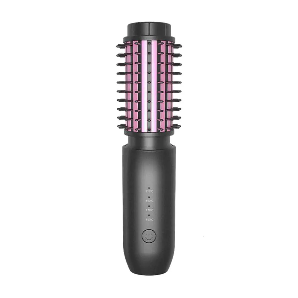 Cordless Hair Comb Wand with USB Charging, Curling and Straightening ...