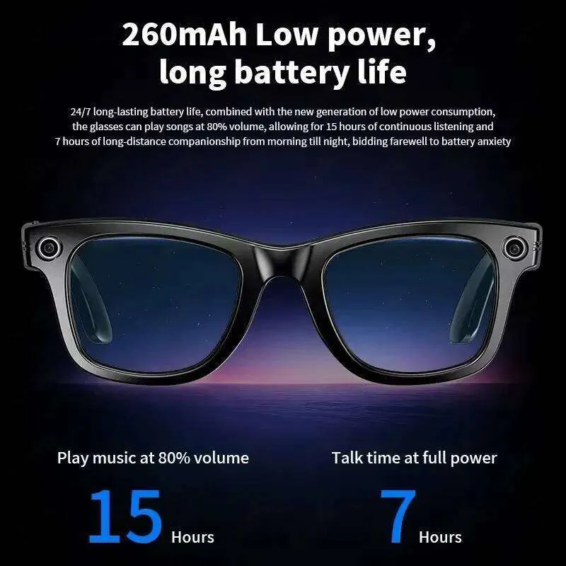 Meta AI Smart Glasses With 8Mp Camera Video Recording 100+ Languages Translation Sunglasses Bluetooth Call Music Play_voghion.com