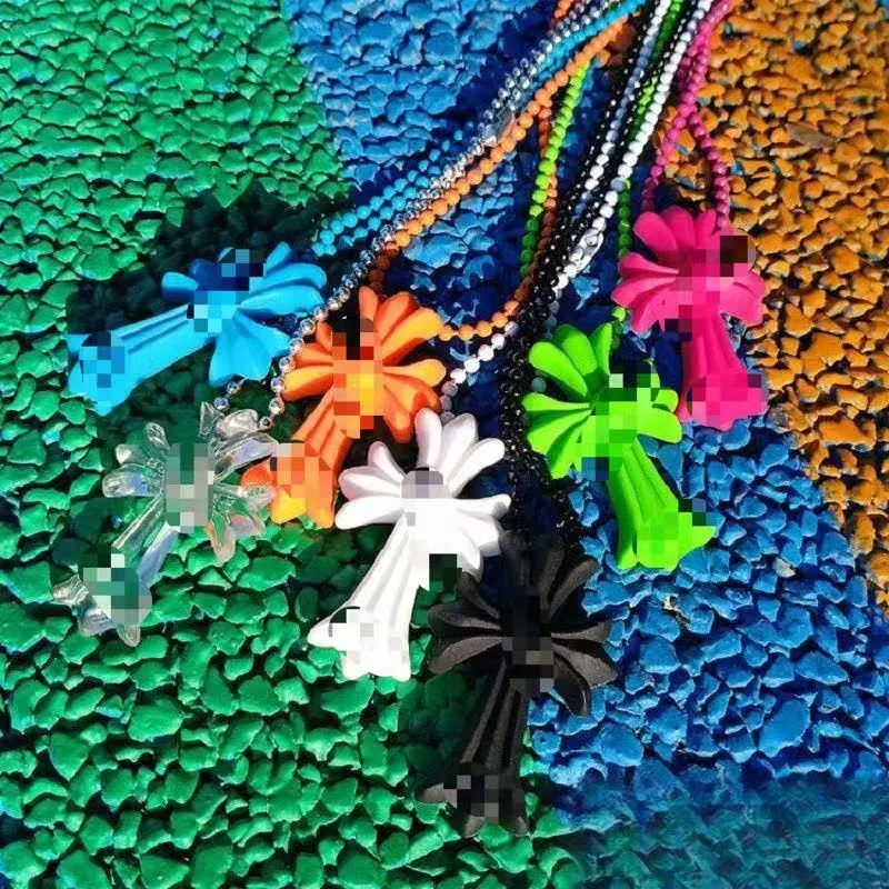10% OFF High‑Quality Color Resin Cross Jewelry Designer Pendant – Vintage Chrome Necklace Deal