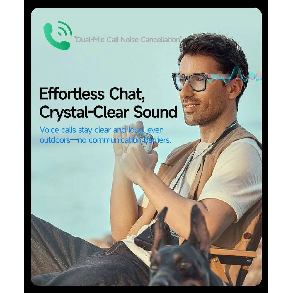 Occhiali intelligenti Meta AI con fotocamera da 8 MP, registrazione video, traduzione in oltre 100 lingue, occhiali da sole, chiamata Bluetooth, riproduzione musicale_voghion.com