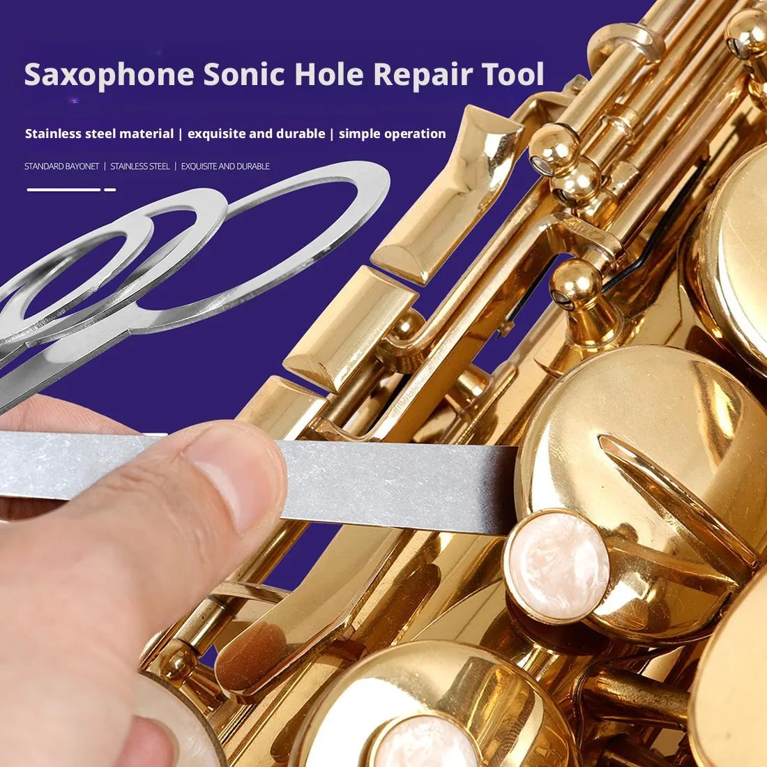 Saxophone Tools Professional Saxophone Pad Adjustment Tool Kit Seal Tester And ...