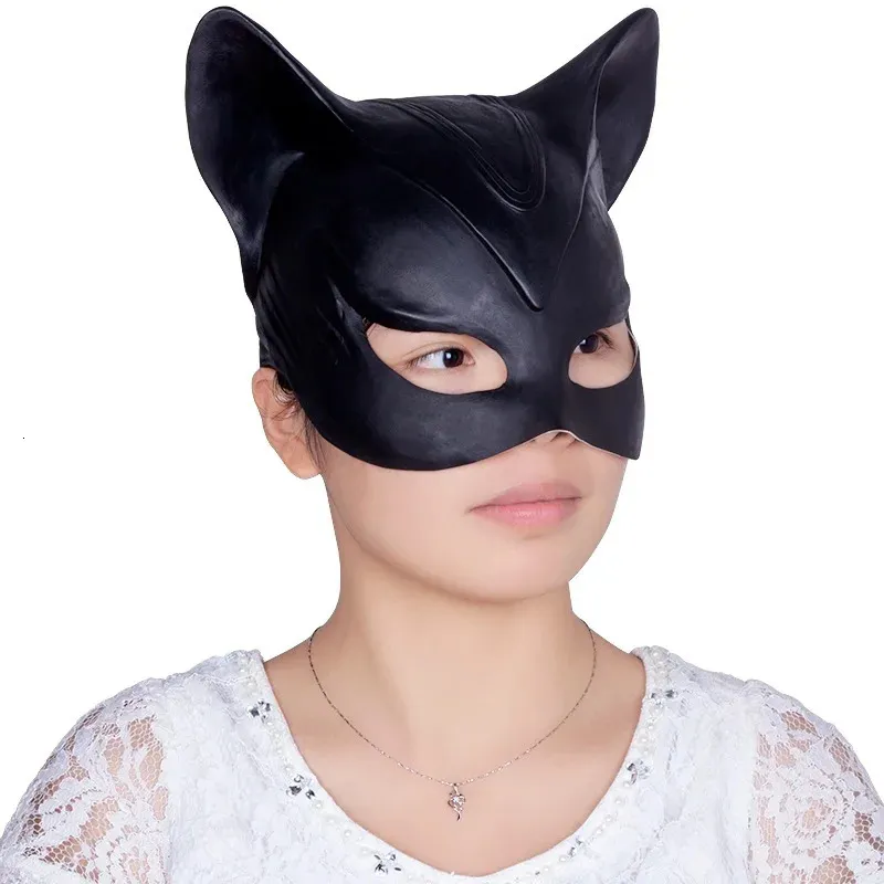 Orgoue - Máscara de gato y mujer para mujer, máscara de máscaras, máscara de ojos negros Orgoue - Máscara de gato y mujer para mujer, máscara de máscaras, máscara de ojos negros