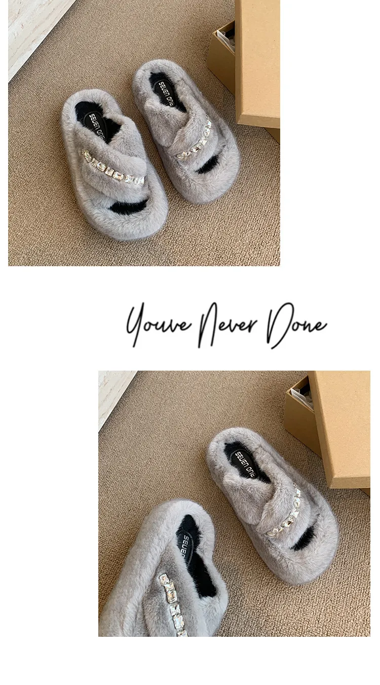 Pantofole donna in cotone con interno in pile per casa ed esterno_voghion.com