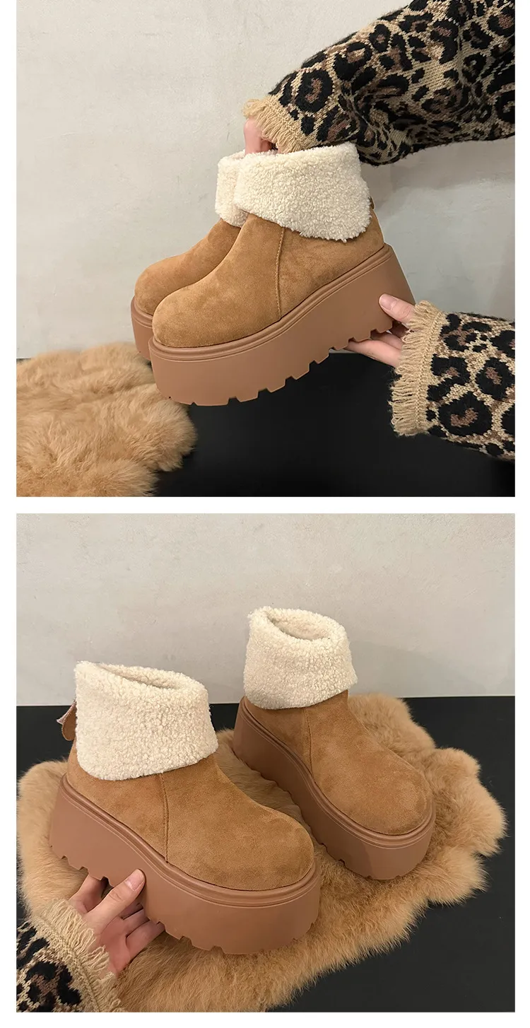 Botas de nieve para mujer en algodón con forro para trekking_voghion.com