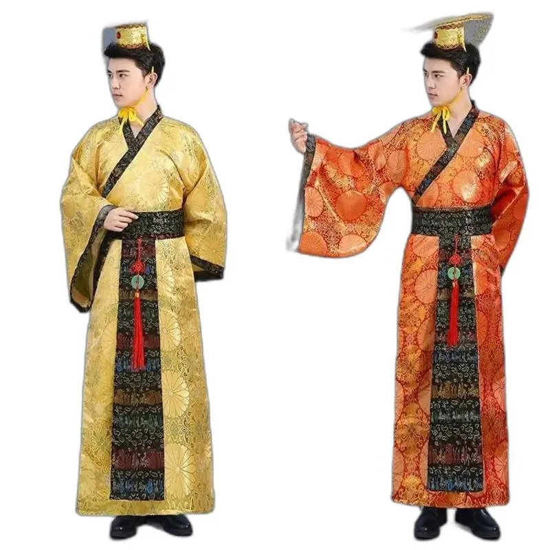 Risparmia alla grande su Antico Costume Cinese Abbigliamento Etnico  Assugati Antichi Cinesi Uomini Hanfu Imperatore King Stage Clothes Abito  Abito Set
