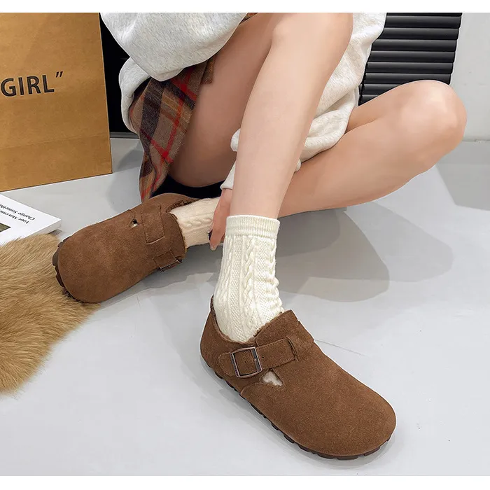Botas femininas de grife, com entrega grátis, em algodão, com salto baixo, solado macio, confortáveis e com acabamento aveludado._voghion.com
