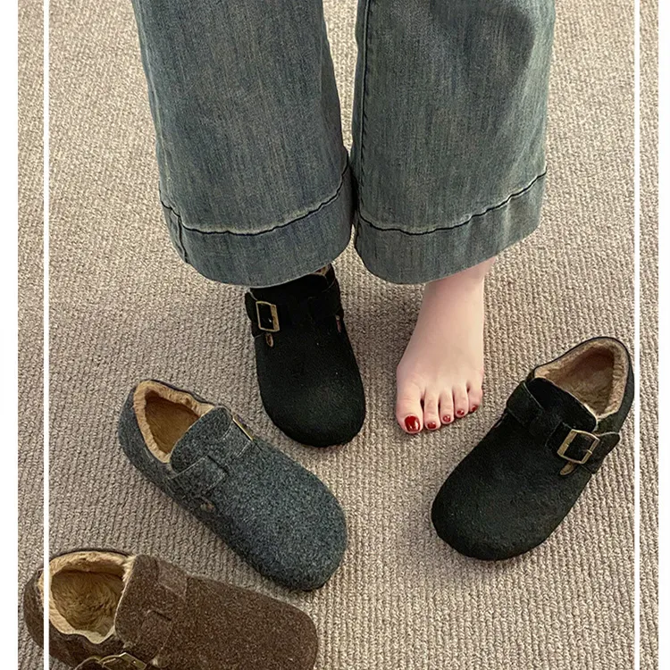 Novas botas femininas de designer com entrega grátis, em algodão elegante, para uso interno e externo, com forro macio e quentinho._voghion.com