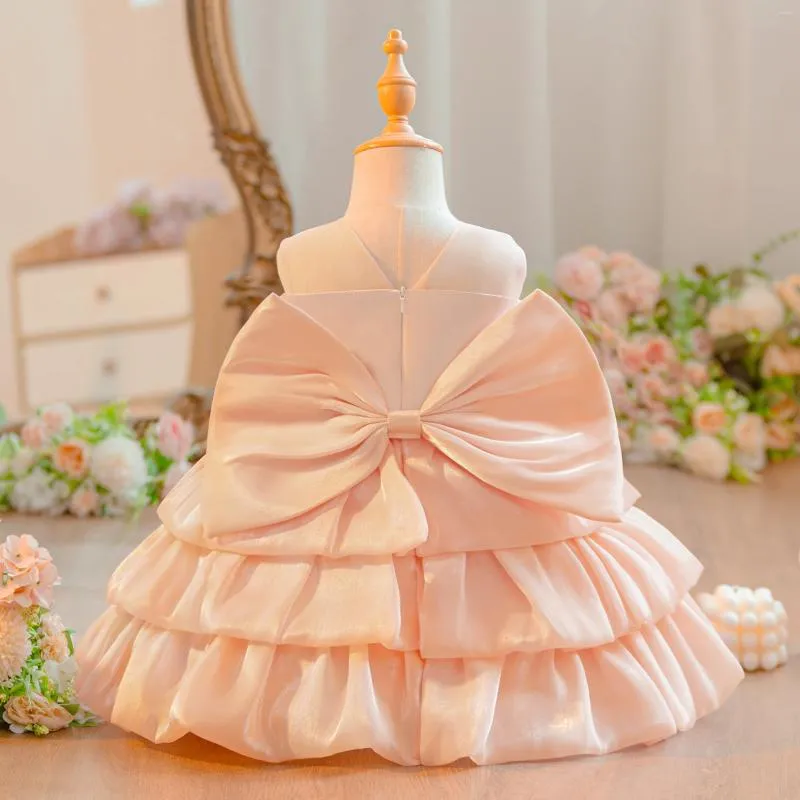 Baby Jurk Bruiloft Meisje Meisje Jurken Grote Boog Baby