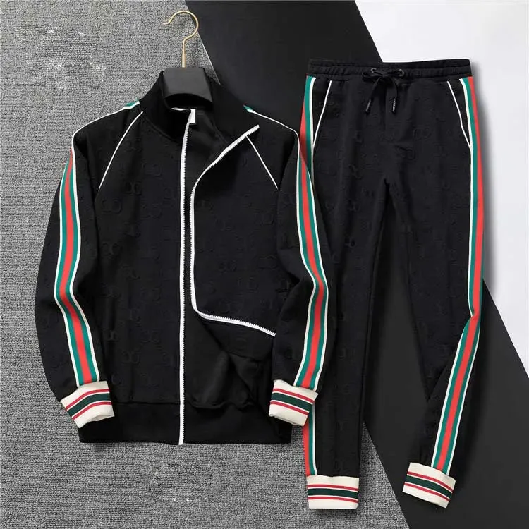Tuta Sportiva Uomo Invernale In Cotone – Completo Due Pezzi Con Cappuccio, Felpa Con Zip E Pantaloni, Slim Fit - 2