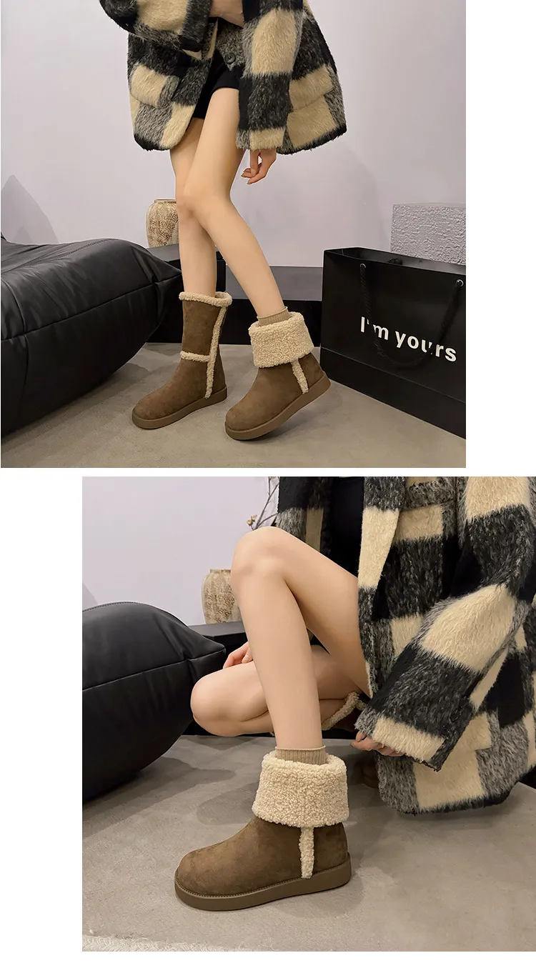 Botas de nieve para mujer cómodas y elegantes con forro polar_voghion.com