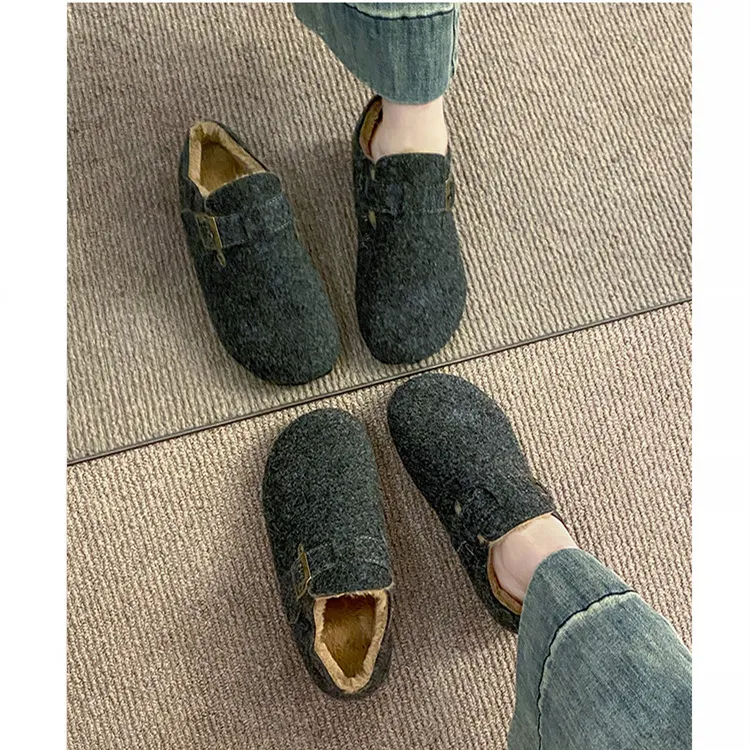 Novas botas femininas de designer com entrega grátis, em algodão elegante, para uso interno e externo, com forro macio e quentinho._voghion.com