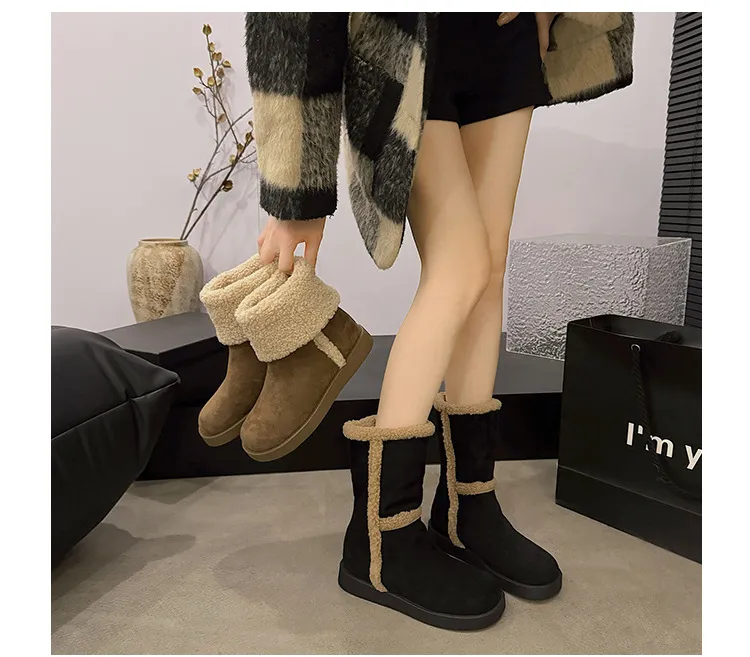 Botas de nieve para mujer cómodas y elegantes con forro polar_voghion.com