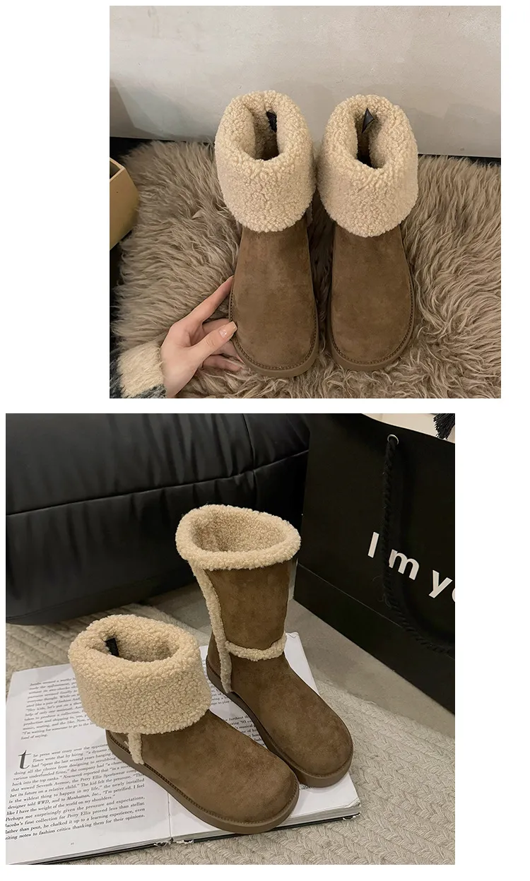 Botas de nieve para mujer cómodas y elegantes con forro polar_voghion.com