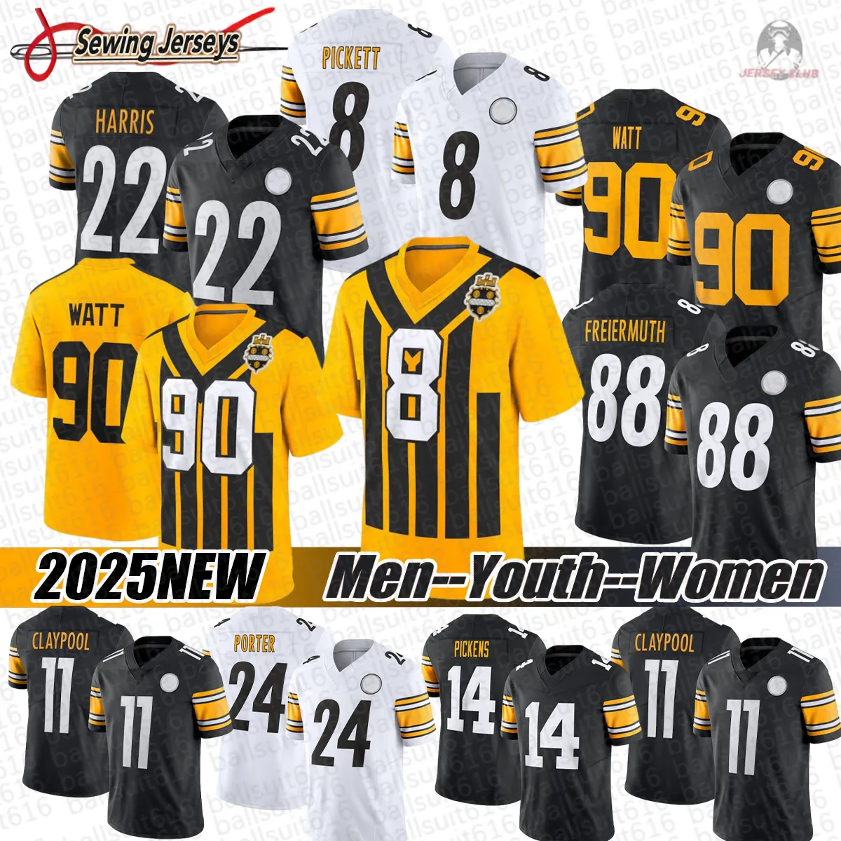 Pittsburgh Steelers American Football Shirts Featuring Watt