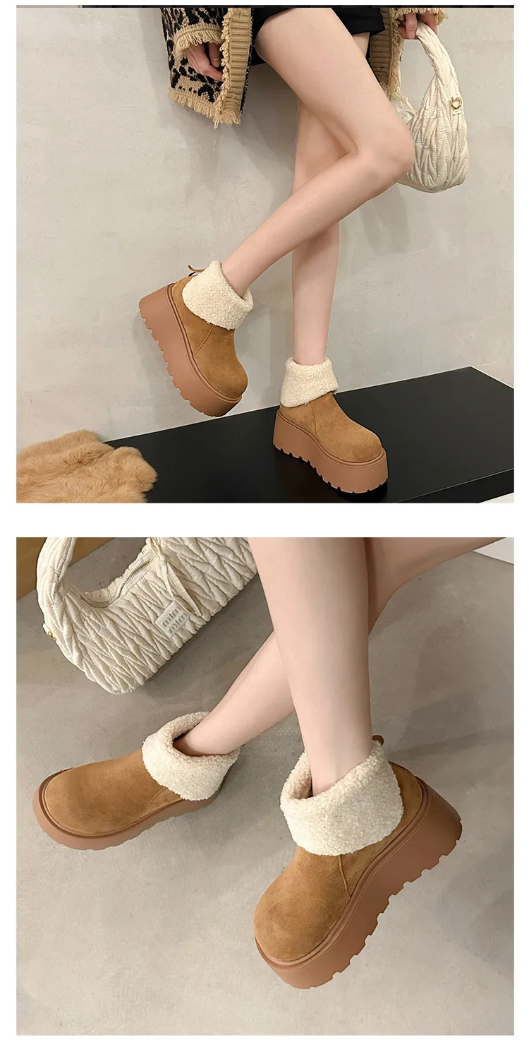 Botas de nieve para mujer en algodón con forro para trekking_voghion.com