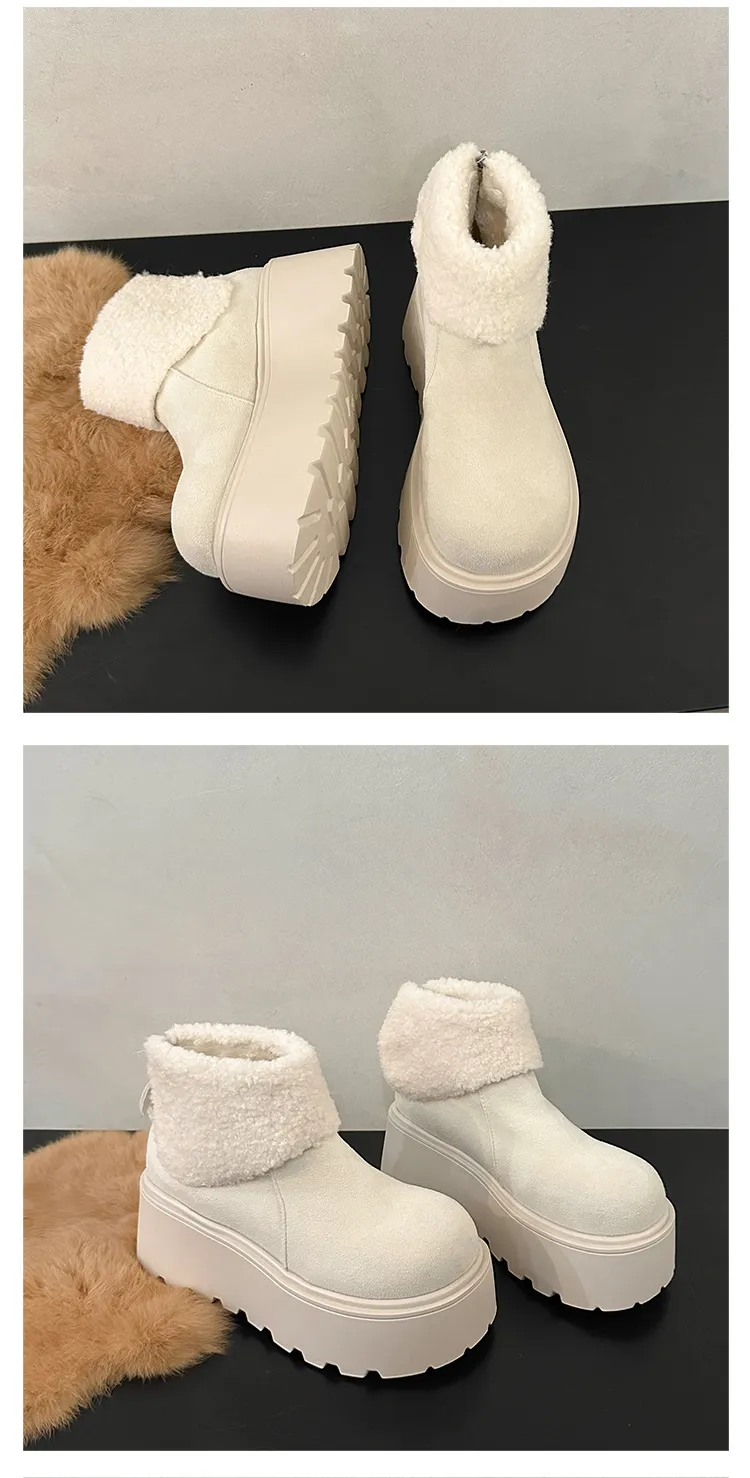 Botas de nieve para mujer en algodón con forro para trekking_voghion.com