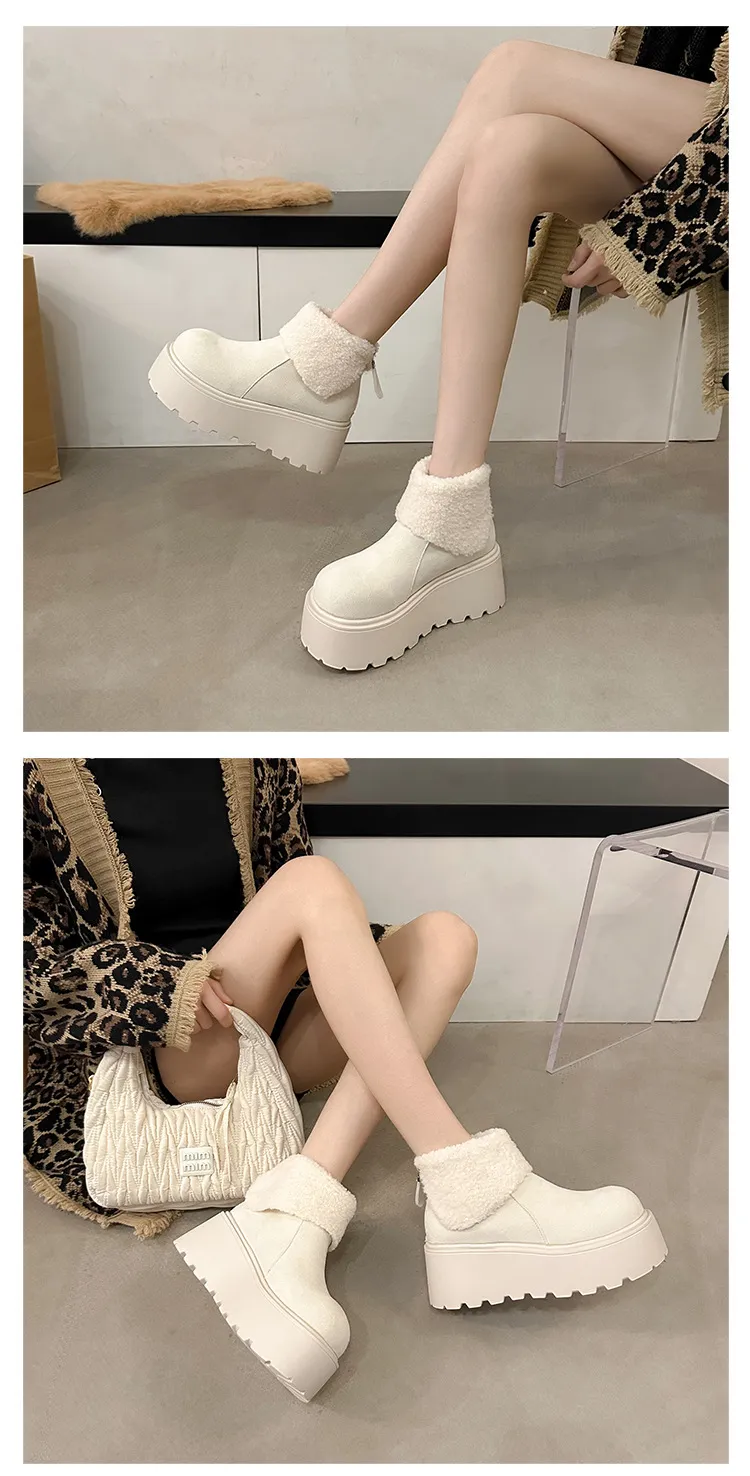 Botas de nieve para mujer en algodón con forro para trekking_voghion.com