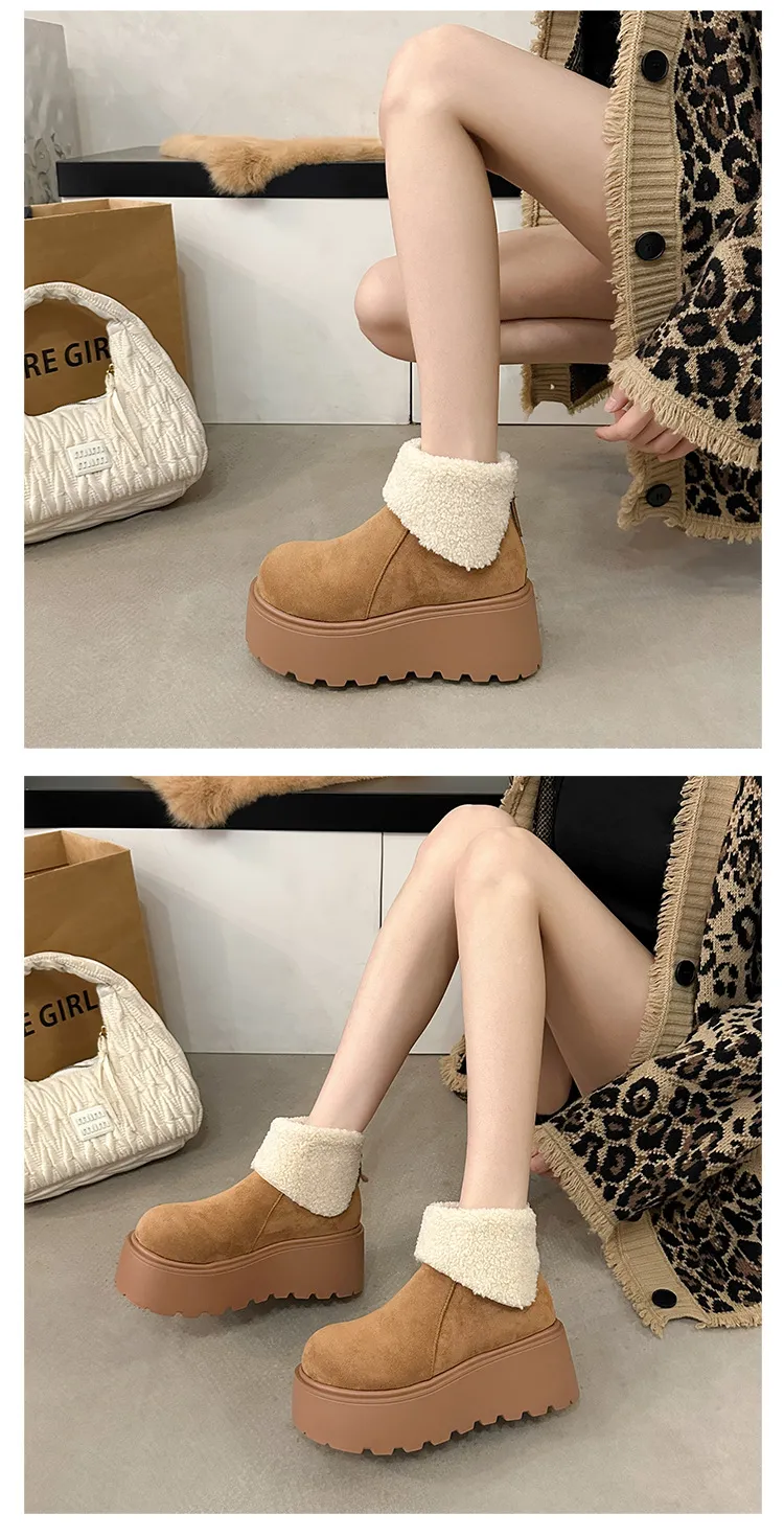 Botas de nieve para mujer en algodón con forro para trekking_voghion.com