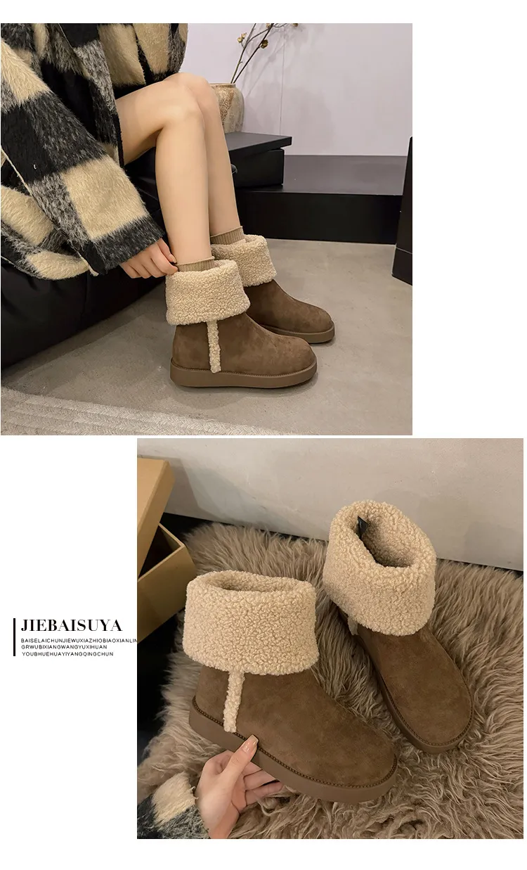 Botas de nieve para mujer cómodas y elegantes con forro polar_voghion.com