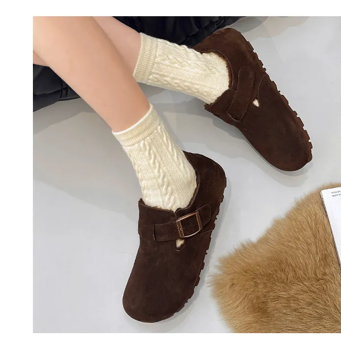 Botas femininas de grife, com entrega grátis, em algodão, com salto baixo, solado macio, confortáveis e com acabamento aveludado._voghion.com