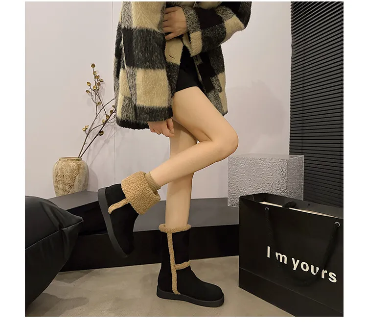 Botas de nieve para mujer cómodas y elegantes con forro polar_voghion.com