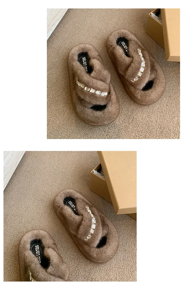 Pantofole donna in cotone con interno in pile per casa ed esterno_voghion.com
