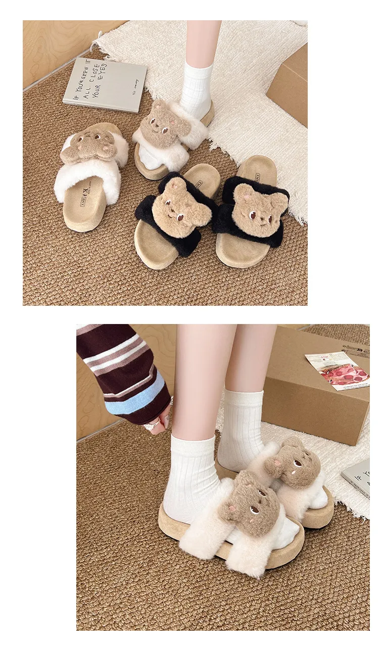 Pantofole designer donna in cotone e peluche per interni ed esterni_voghion.com