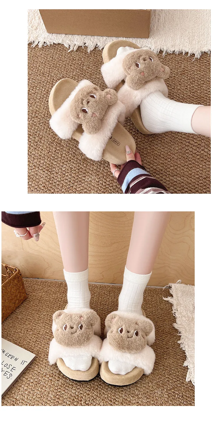 Pantofole designer donna in cotone e peluche per interni ed esterni_voghion.com
