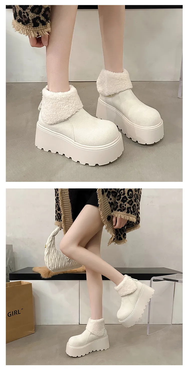 Botas de nieve para mujer en algodón con forro para trekking_voghion.com