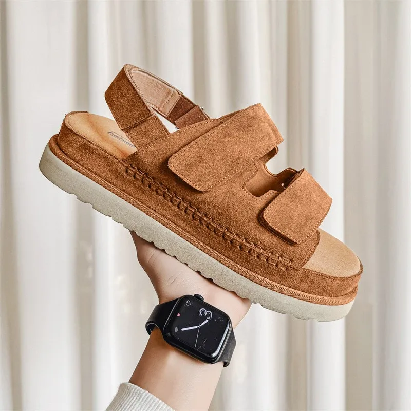 Free Shipping Summer Thick Soled Height Increase Beach 2026 New Design Fashion Sandals For Women Comfortable Slides Size_voghion.com