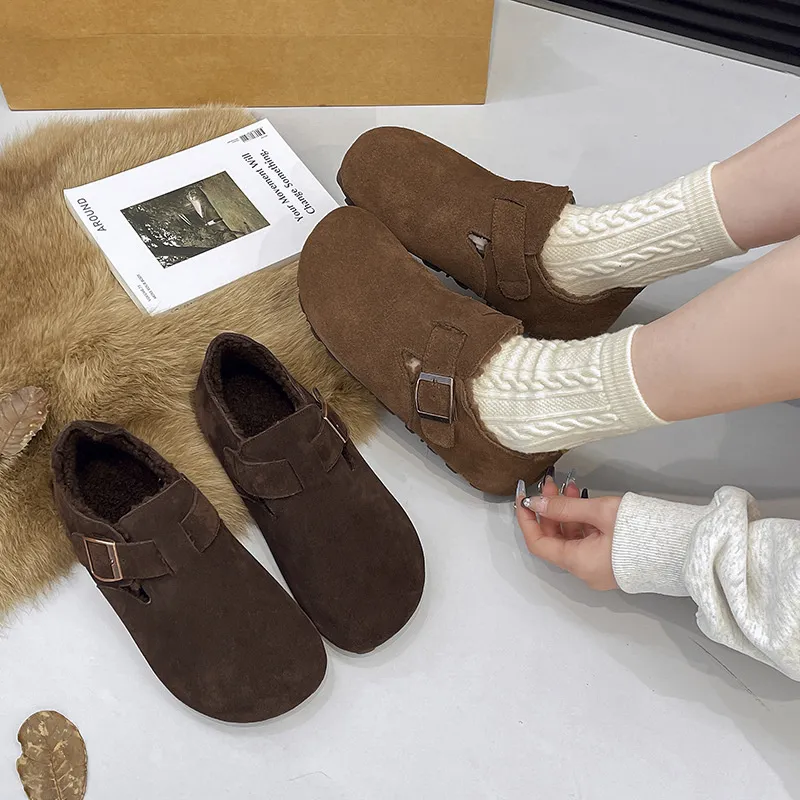 hot Free Delivery Designer Woman Boots Fashionable Cotton With Flat Heels Soft Soles Comfortable And Plush Shoes_voghion.com