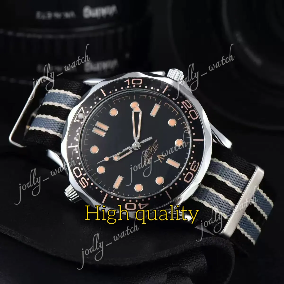 ✓ DHgate에서 확인하는 인기 오메가 쿼츠 남성을위한 시계 빈티지 스타일 사파이어 스테인레스 스틸 다기능 시계