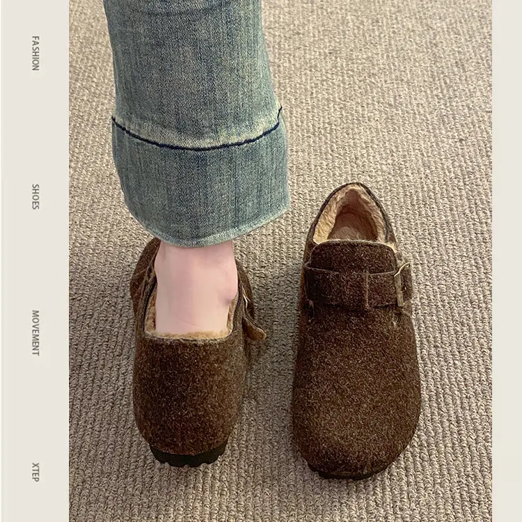 Novas botas femininas de designer com entrega grátis, em algodão elegante, para uso interno e externo, com forro macio e quentinho._voghion.com