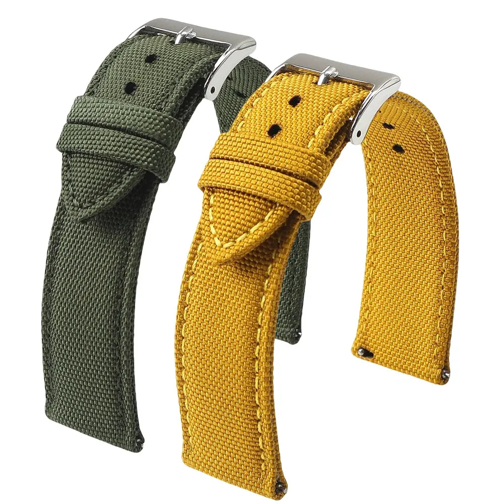 tonjett high quality multicolor nylon sailcloth watch... 250818 Waterproof Sailcloth Watch Straps Two Sided Nylon Quick Release ...