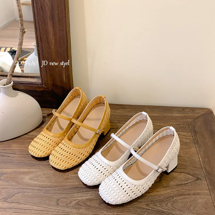 hot Free Delivery Designer Women Board Mary Jane Women's Thick Heel Shallow Mouth Single Shoe Commuting Shoes_voghion.com