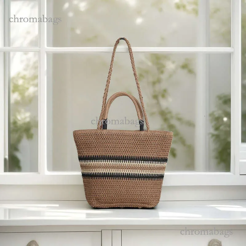 Prada 中空ストロー織りトートバッグ 中空わらハンドバッグ女性手作り