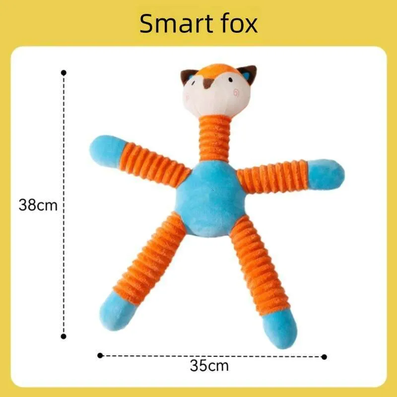 Giocattolo Interattivo Per Cani - Peluche Con Cordino E Squeaker Per Tiro Alla Fune E Allenamento - Foto 8