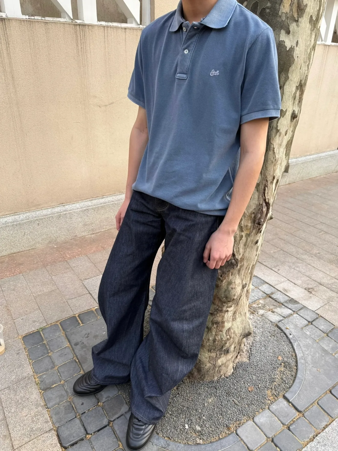 Mens Polos ERL 25SS Washed Vintage Dyed Blue From 51,73 € | DHgate