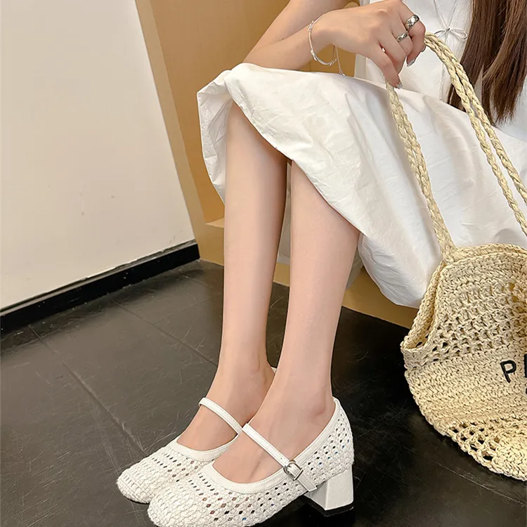 Designer Women's Mary Jane Shoes Thick Heel Commuting Footwear_voghion.com