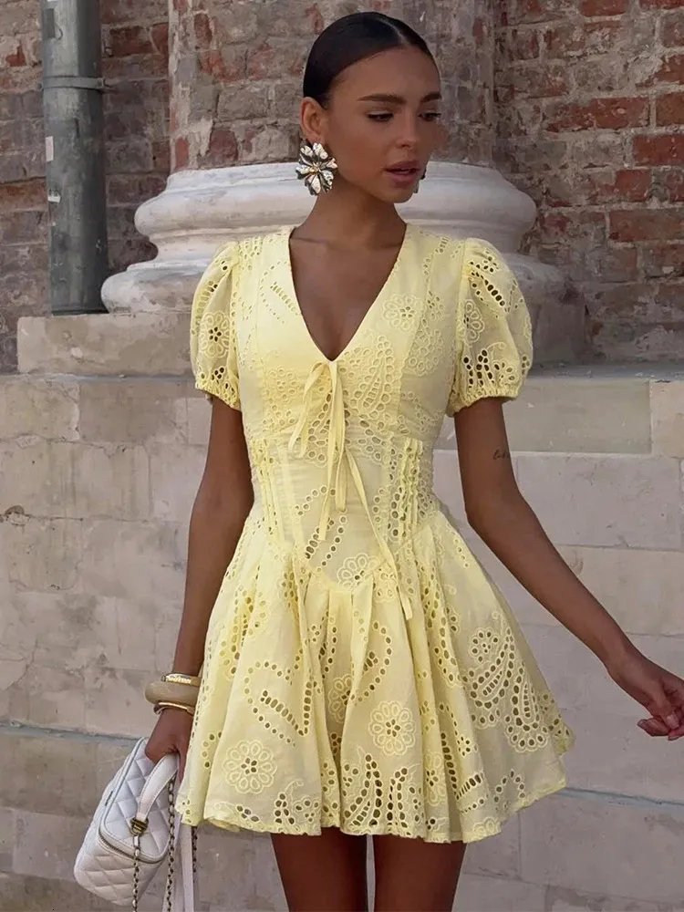 floral ruffle mini dress Off-Shoulder Ruffled Mini Dress in Floral Multi Print - 6