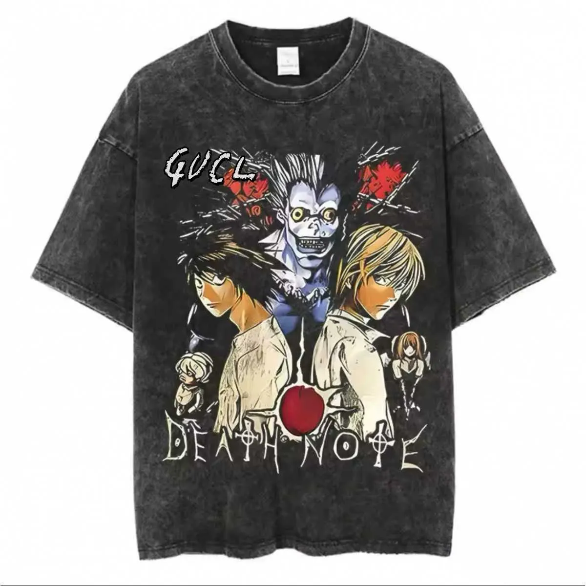 Classic Anime Death Note Harajuku Print Summer T-Shirt, Retro Acid ...