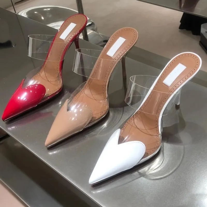clear formal dress shoes Bulk Womens PVC Mesh Pointed Toe High Heels,... At Only Rs.7,440.51 pcat-217