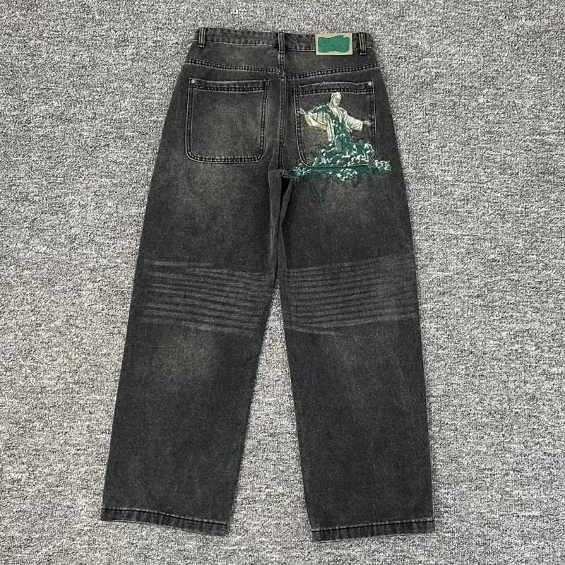 Mens Derschutze 25ss Trend Brand Jeans with Embroidery Patchwork