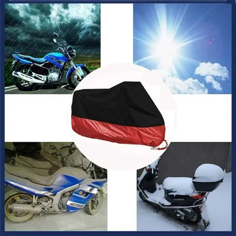 NEVERLAND Funda Moto Impermeable – Tela Oxford 210D, Tamaño XL (245x105x125 Cm), Con Tira Reflectante Y Cierre Antirrobo, Protección UV