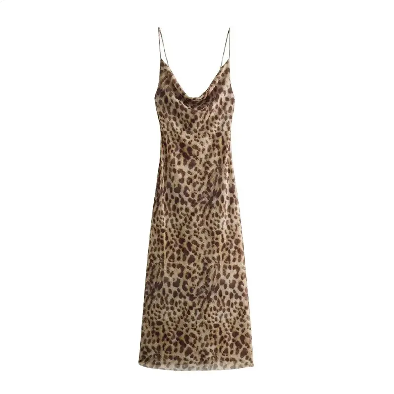 animal print midi slip dress Only Slip Satin Midi Dress