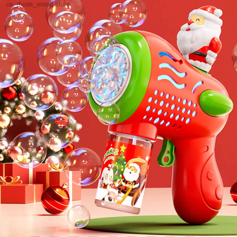 Handheld Santa Claus Bubble Gun Fully Automatic 6 Hole Bubble Machine ...