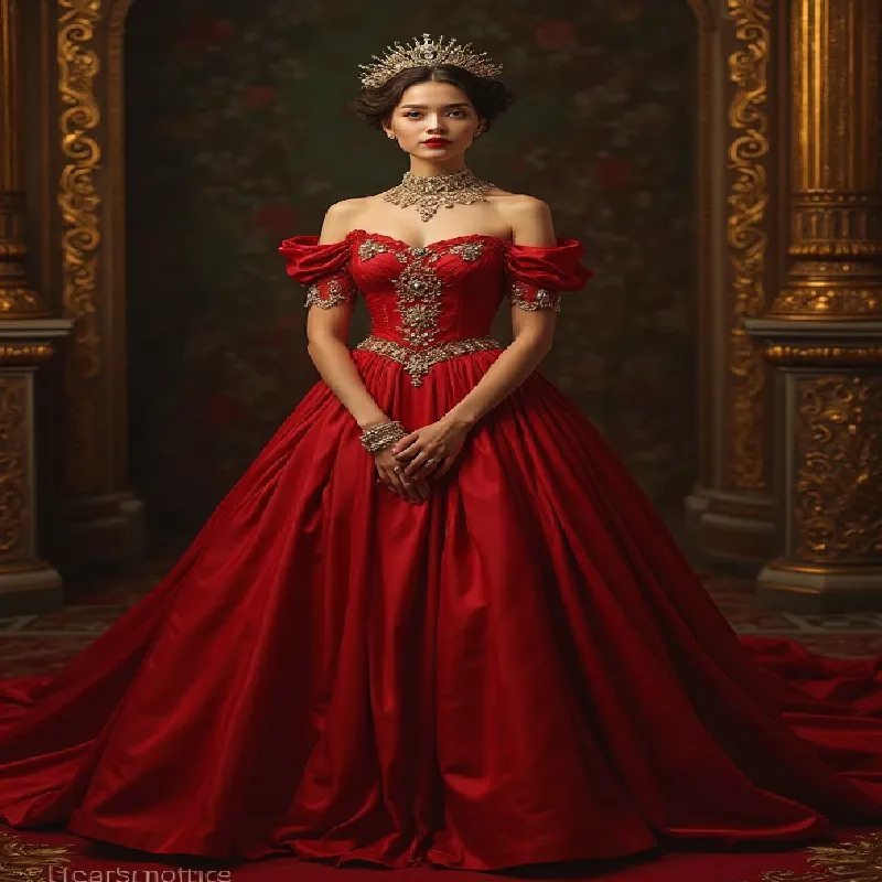 Fantasy Empress Red Prom Dress Medieval A Line... From 102,55  | DHgate