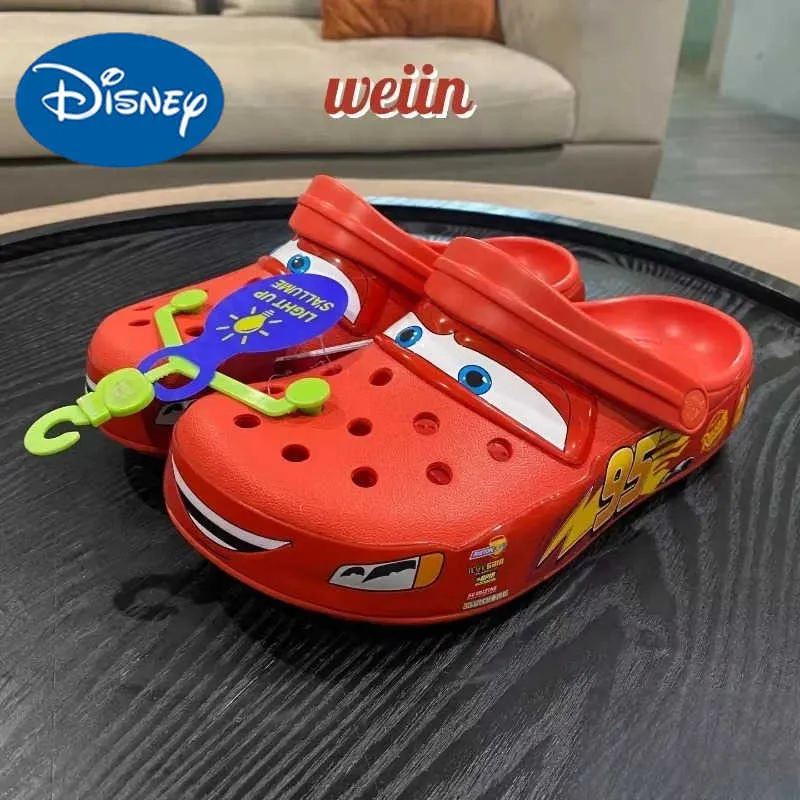 Save Big on Bulk Disney Cars Slippers Disney Disney Lightning Mcqueen Pixar  Flashing Light Outdoor Beach Slippers Cute Cartoon Anime Pool Anti Slip