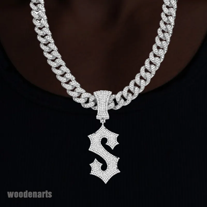 Rapper Chain Letters Personalized Hip Hop Letter S Pendant 2 Initial... From Woodenarts, $12 ...